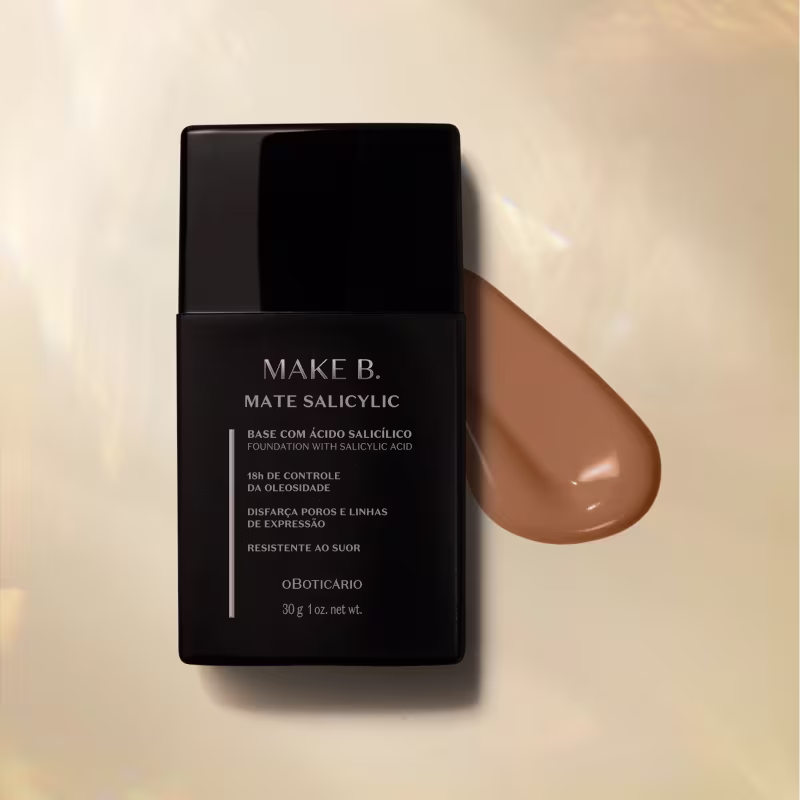o Boticário Make. B Mate Salicylic Cor 250 - Base Líquida 30g