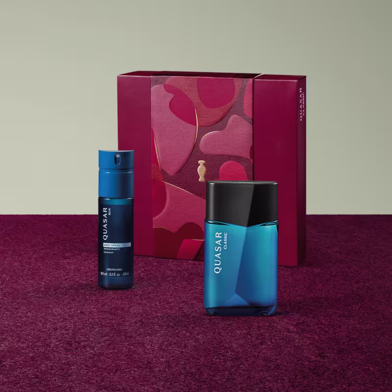 Conjunto Quasar Classic o Boticário Masculino Duo, 2 produtos.