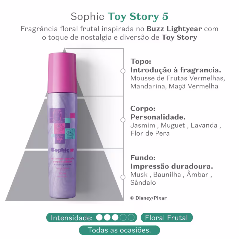 Shimmer Splash Corpo e Cabelo Sophie Toy Story 5 Brilho Intergaláctico 110ml