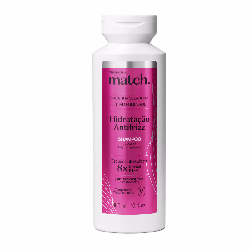 Shampoo Match Hidratação Antifrizz 300ml