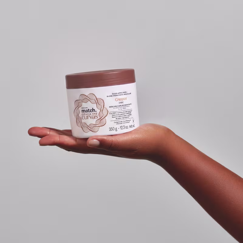 Máscara Capilar Hidratante Match Ciência das Curvas Crespos 350g