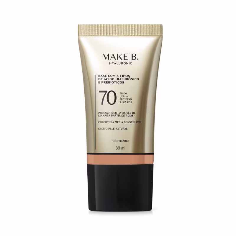 Base Líquida Protetora FPS 70 Make B. Hyaluronic Cor 185F 30ml