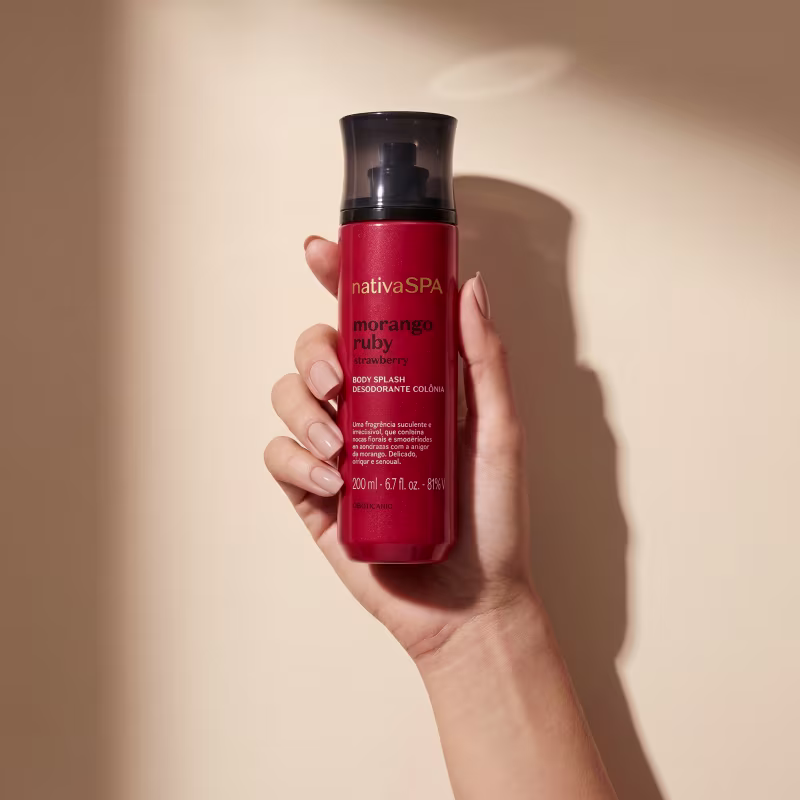 Body Splash Desodorante Colônia Nativa SPA Morango Ruby 200ml