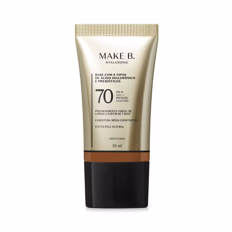 Base Líquida Protetora FPS 70 Make B. Hyaluronic Cor 330Q 30ml