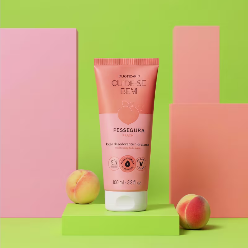 Loção Desodorante Hidratante Corporal Cuide-se Bem Pessegura 100ml