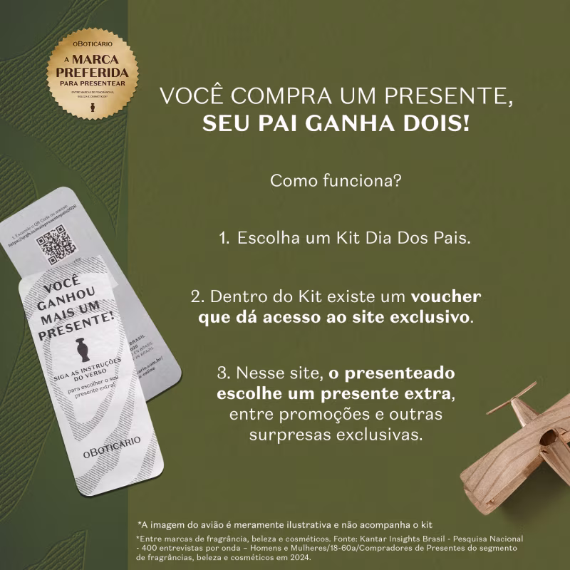Kit Presente Dia Dos Pais Body Sprays Malbec (2 itens)