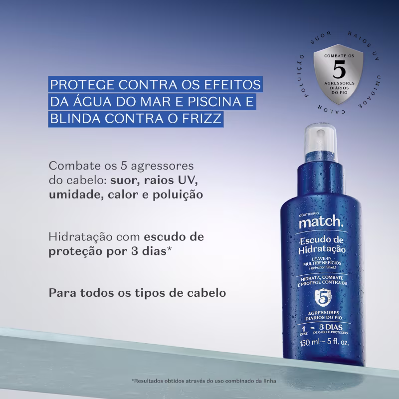 Leave-In Multibenefícios Match. Escudo De Hidratação 100ml