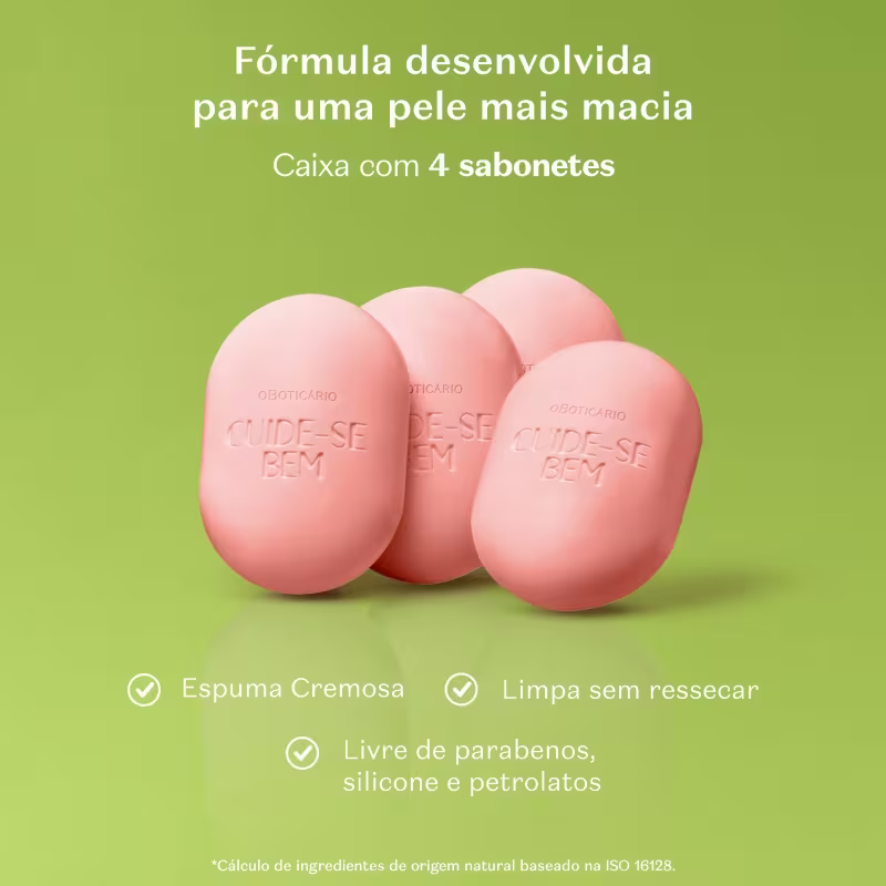 Sabonete em Barra Cuide-Bem Pessegura 4x80g