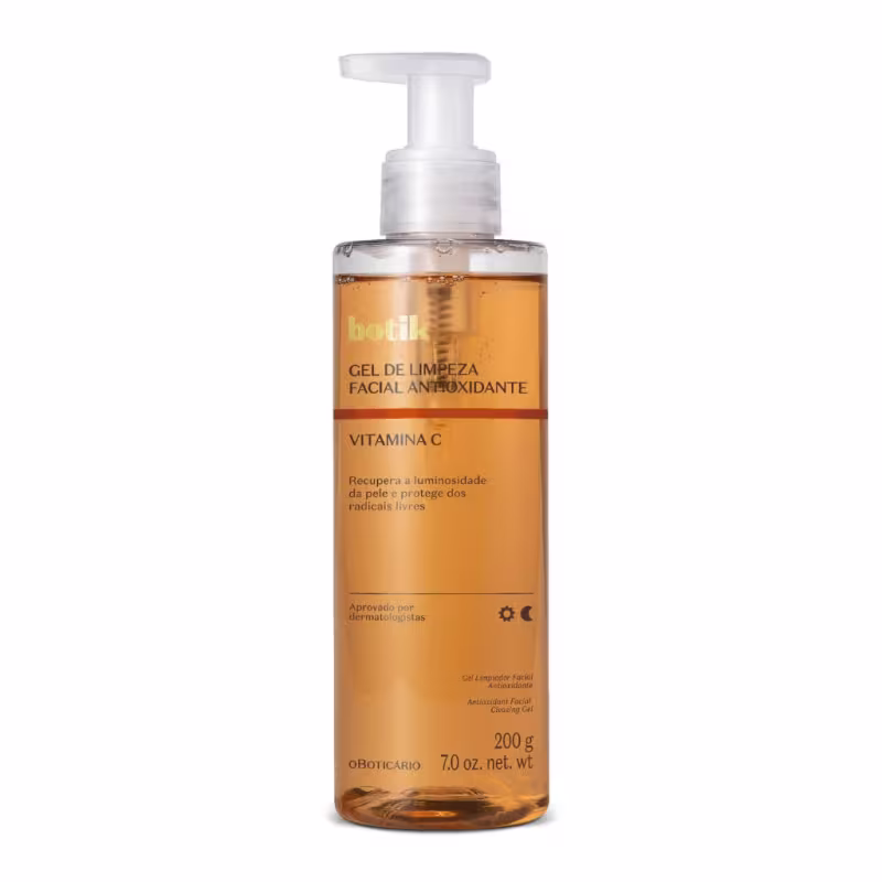 Gel de Limpeza Facial Antioxidante Botik Vitamina C 200g