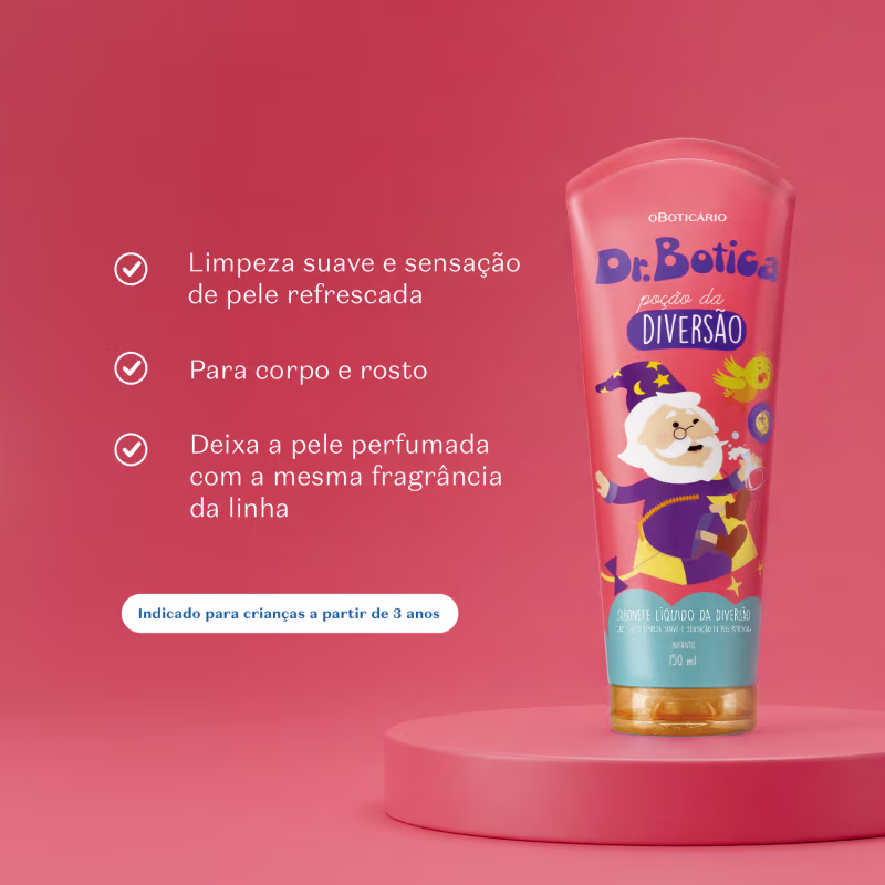 Sabonete Líquido Corporal Infantil Dr. Botica Poção Da Diversão 150ml