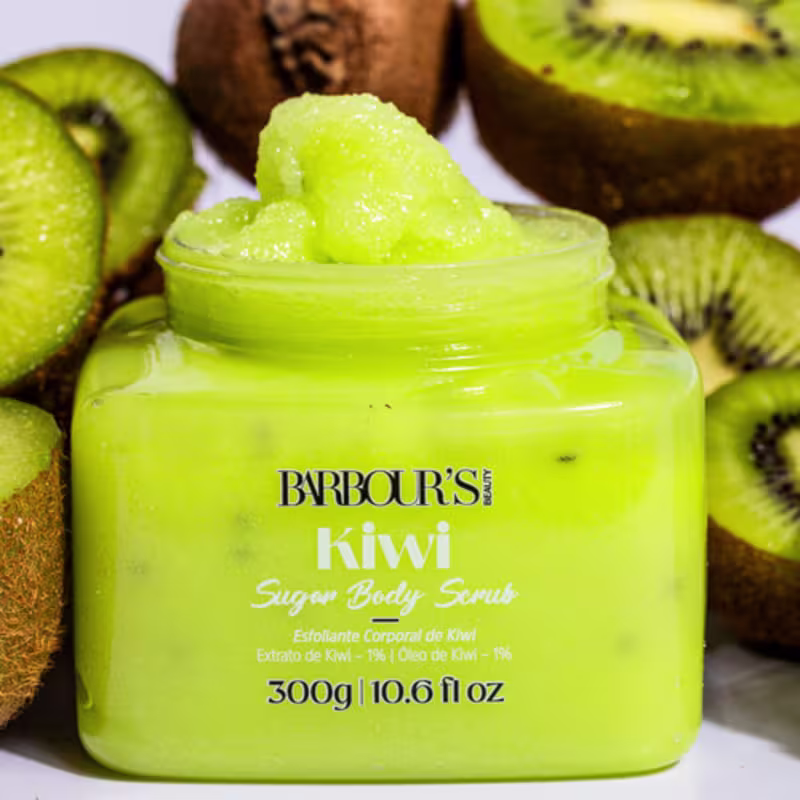 Esfoliante Corporal Banho Limpeza Pele Barbou's Beauty 300g - Kiwi