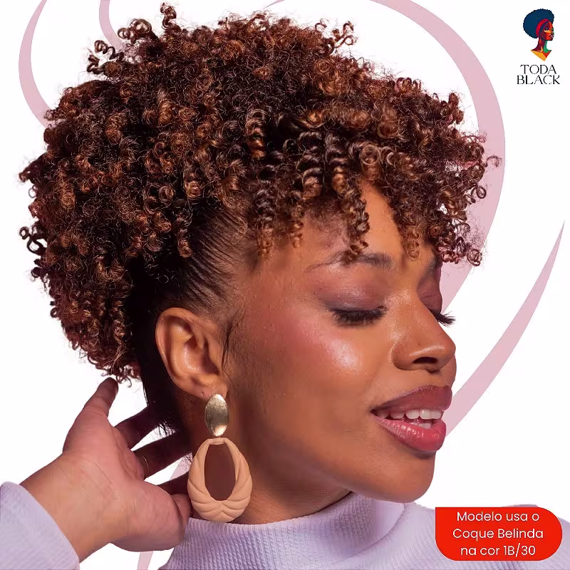 Coque Com Franja Fibra Sintetica Belinda 10cm - 1