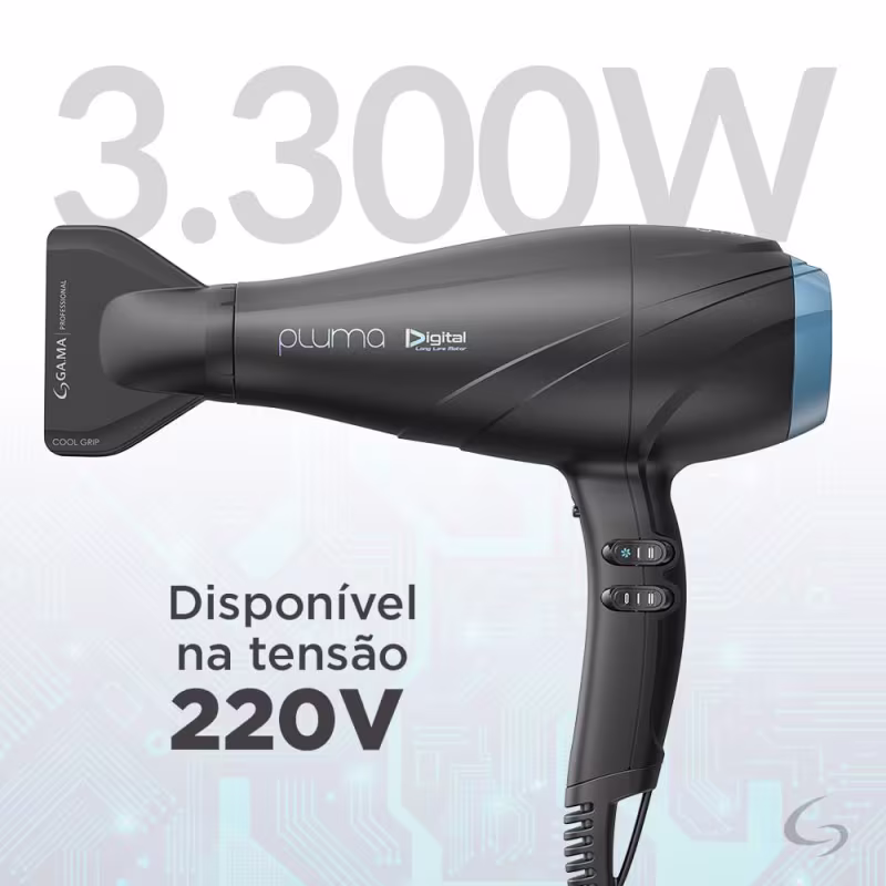 Secador Profissional Pluma Digital 3300W - 220V