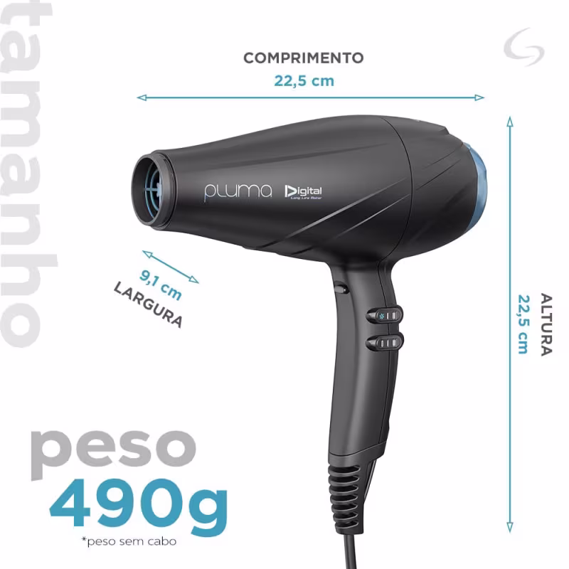 Secador Profissional Pluma Digital 3300W - 220V