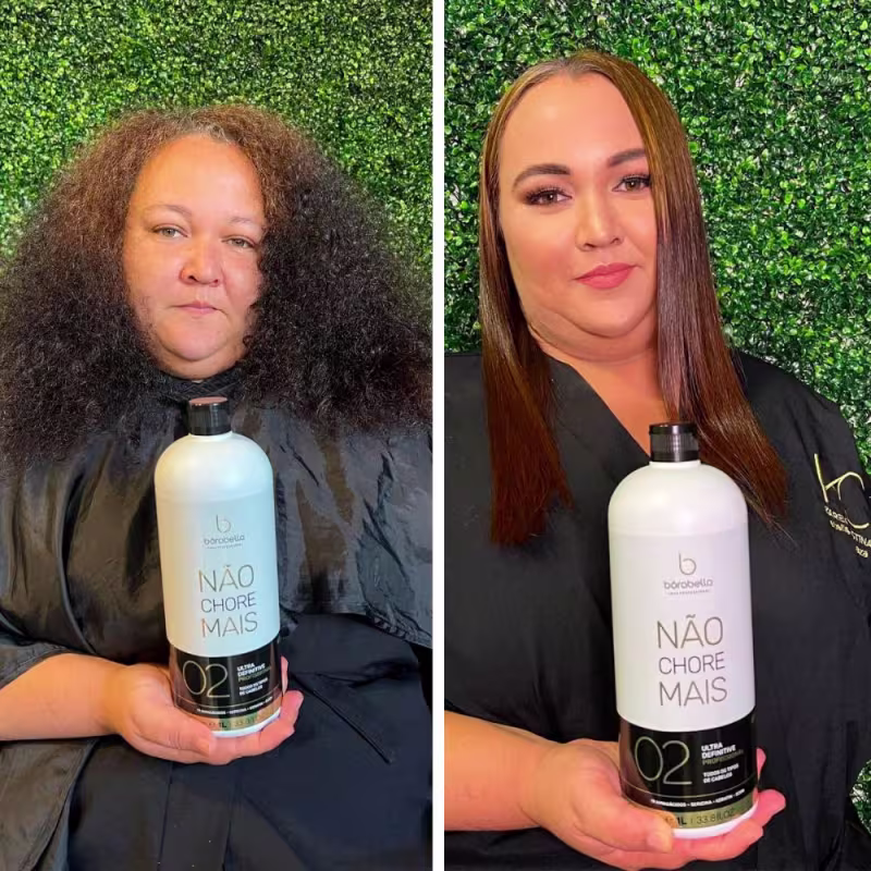 Kit Borabella Não Chore Mais 2x1L + Cauter Gloss 500ml