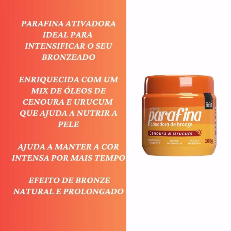 3 Parafina Ativadora Acelerador Bronzeamento Cenoura Urucum