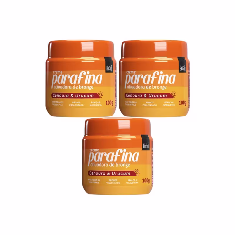 3 Parafina Ativadora Acelerador Bronzeamento Cenoura Urucum
