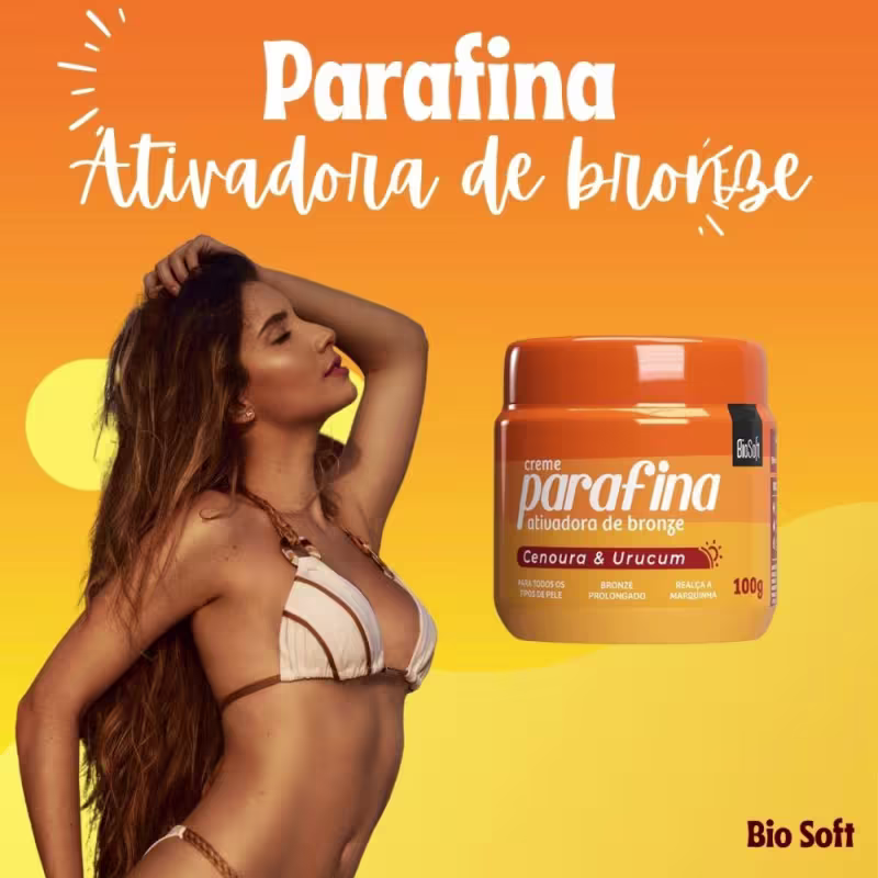 3 Parafina Ativadora Acelerador Bronzeamento Cenoura Urucum