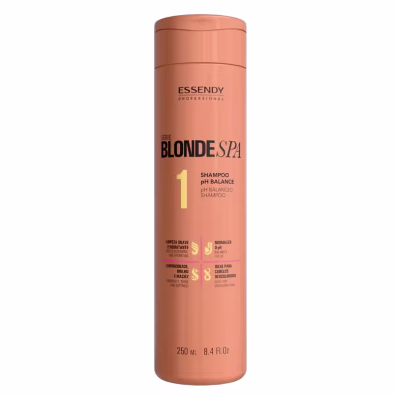 Kit Shampoo, Máscara, Leave in 250mL e Nutritive Oil 60ML Blonde Spa Essendy