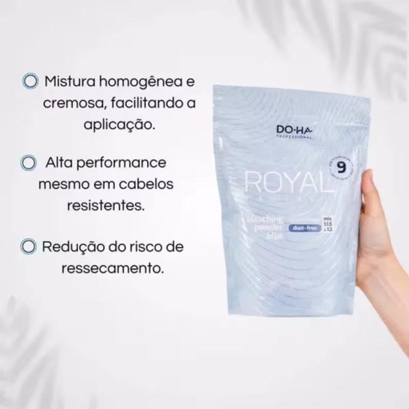 Do.Ha kit Royal Fantasie Blue Pó Descolorante 500g + Oxi 30Vol 900ml