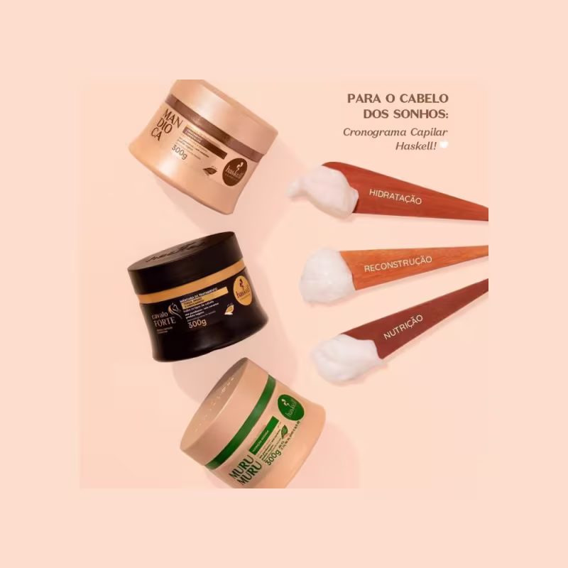 Kit Haskell Mandioca Murumuru Cavalo Forte 300g +2 sachês