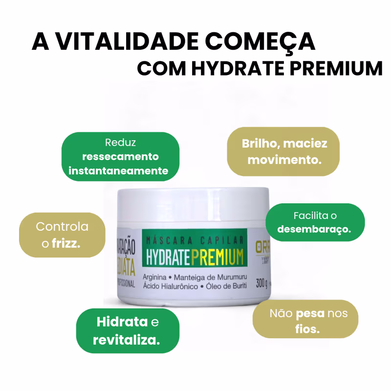 Hydrate Premium - Máscara 300g
