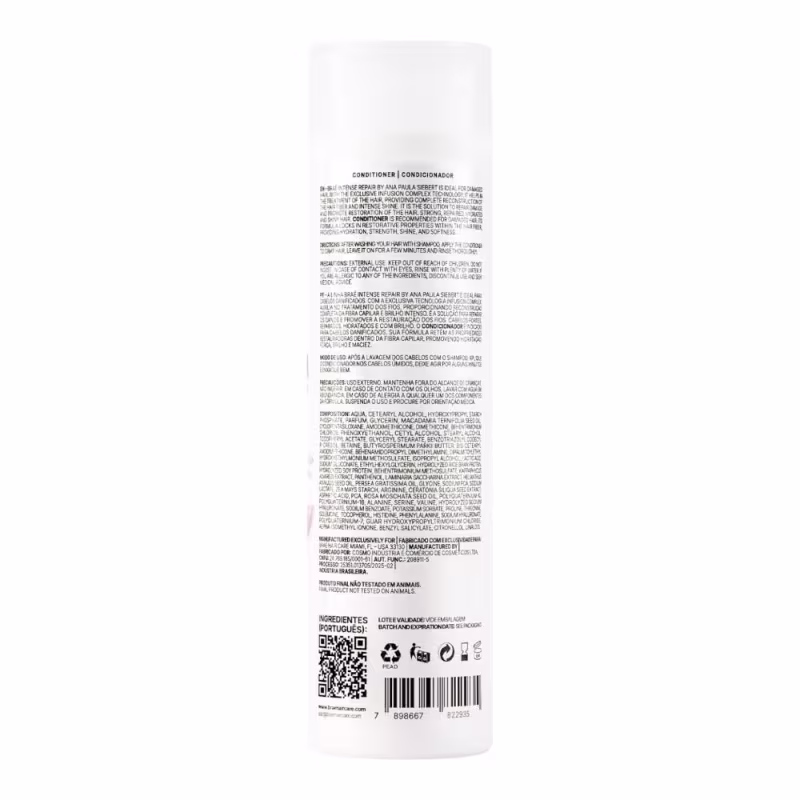 Kit Braé Intense Repair By Ana Paula Siebert - Shampoo 250ml + Condicionador 250ml