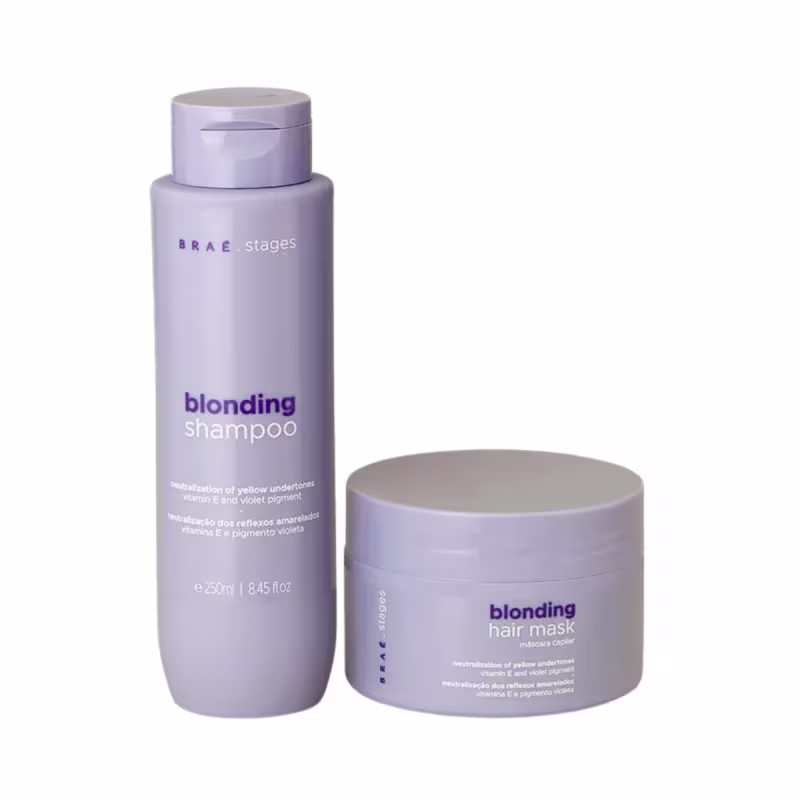 Kit Braé Stages Cabelos Loiros Shampoo 250ml + Máscara 200g