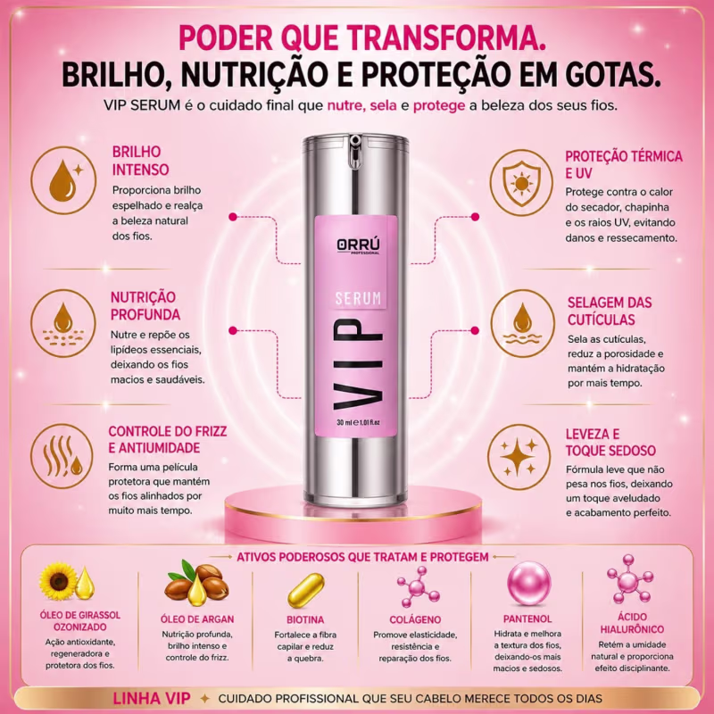 VIP - Serum Regenerador e Reparador de Pontas 30ml