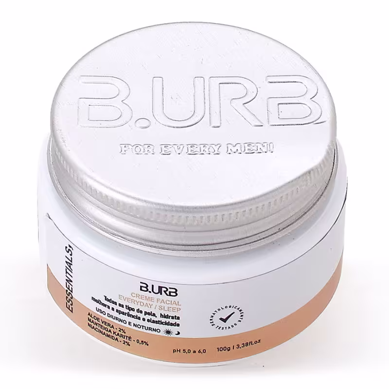 Creme Facial Everyday / Sleep Essentials Masculino Hidratação Elasticidade 100g B.URB