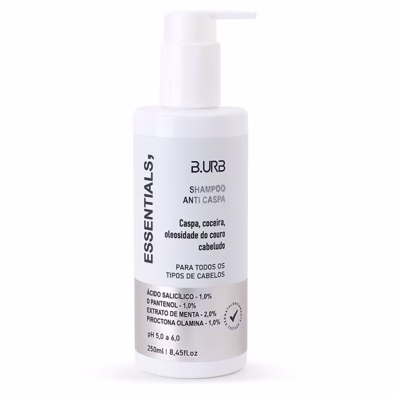 Shampoo Intensivo Anti Caspa Essentials Masculino 250mL B.URB