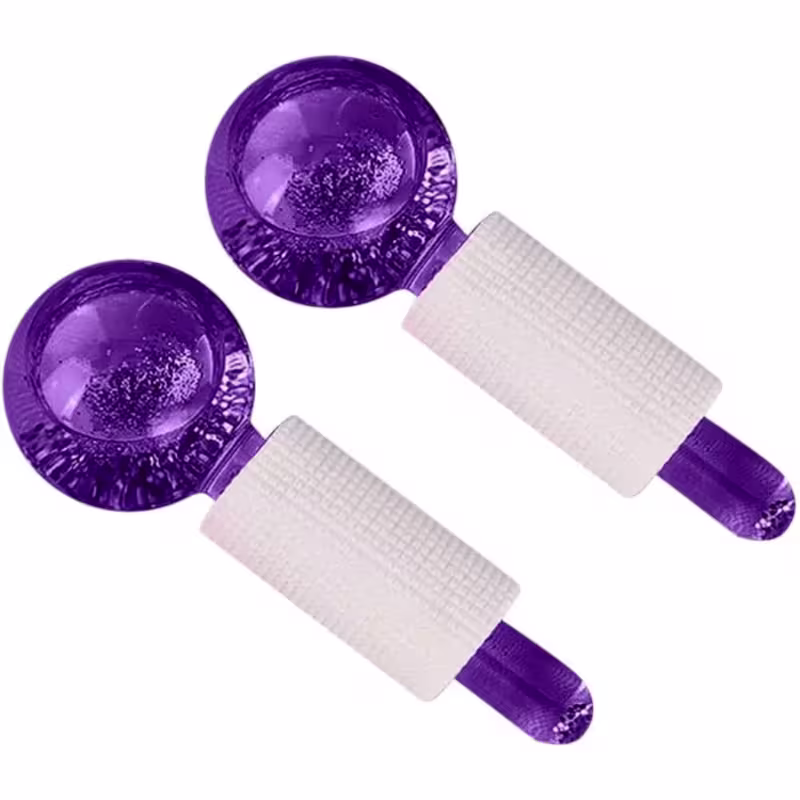Ice Globes - Massageador Facial 2 Peças Cromoterapia lilás
