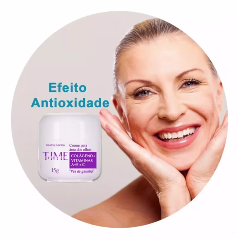 Creme para Área dos Olhos Abelha Rainha Time Reverse, 15g.