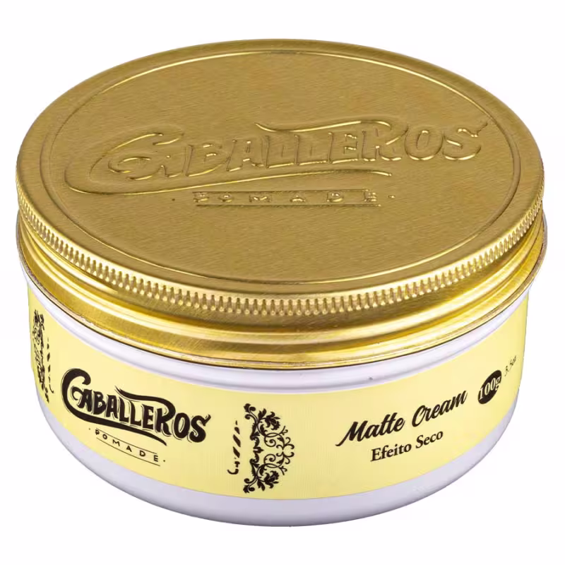 Pomada Modeladora Caballeros Matte Cream. Volumetria de 100g.