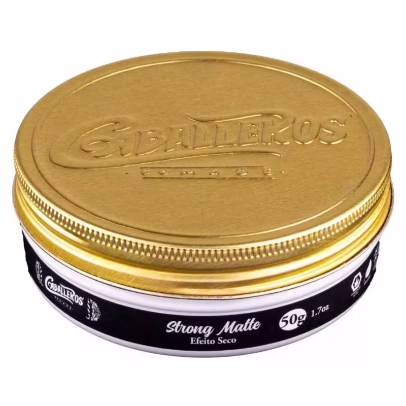 Pomada Modeladora Caballeros Strong Matte. Volumetria de 50g.