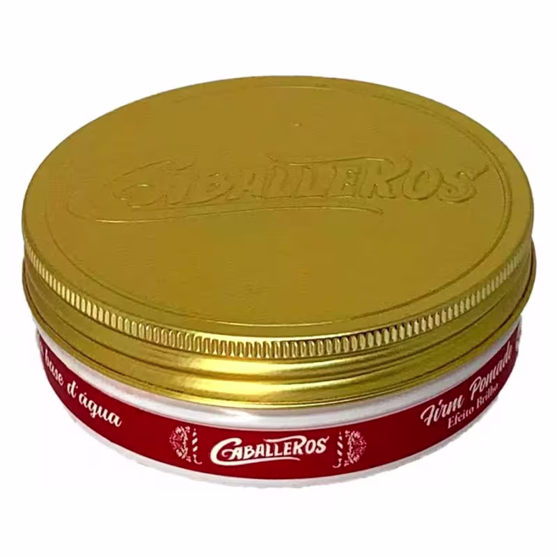 Pomada Modeladora Caballeros Firm Pomade. Volumetria de 50g.