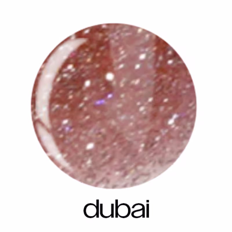 Amostra em formato circular do gel para construção de unhas. Abaixo está escrito "tokyo"