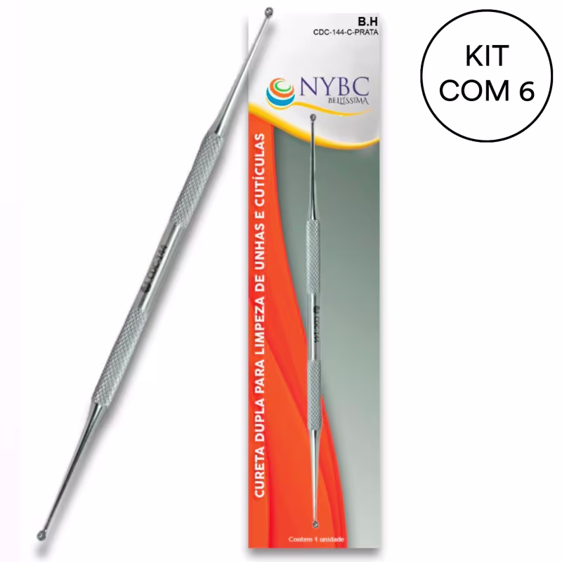 Kit NYBC Beauty Cureta Dupla para Limpeza Sexteto, 6 unidades.