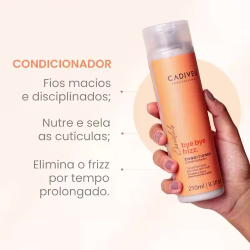 Kit Cadiveu Bye Bye Frizz Shampoo e Condicionador 250mL