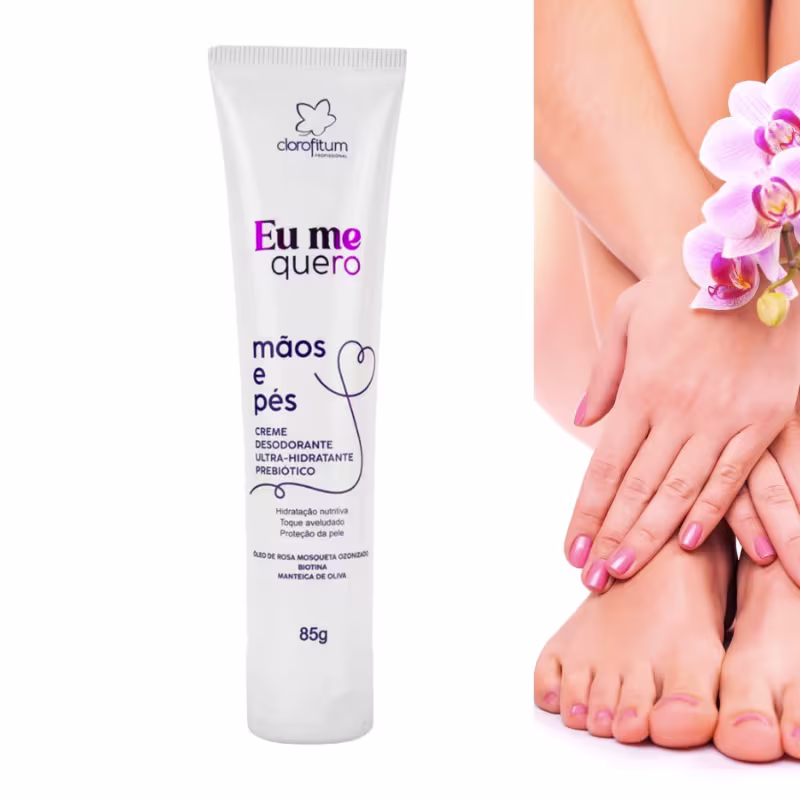 Eu Me Quero Creme Desodorante Para Mãos e Pés 85g Clorofitum