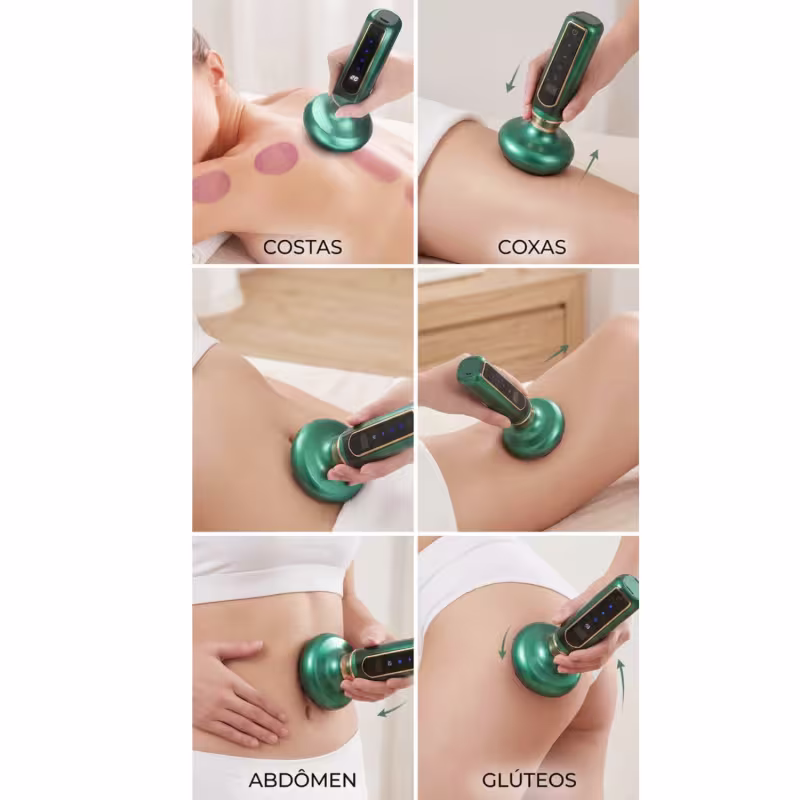 Massageador Ventosa p/ celulite Elétrico Infravermelho Corpo