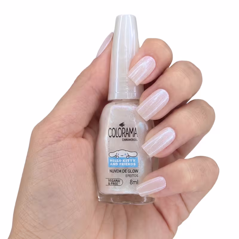 Esmalte Efeitos Nuvem de Glow Hello Kitty And Friends Cinnamoroll Colorama 8ml