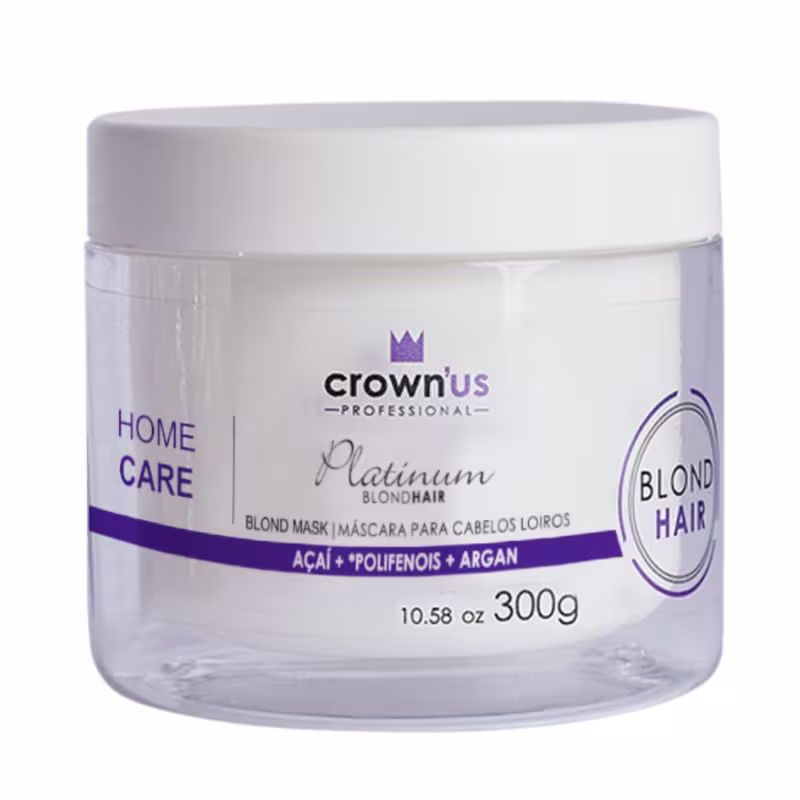Crown'us Platinum Blond Hair Hc Máscara 300g