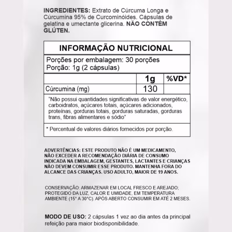 Curcumax 95% Curcominoides Curcuma Pura 60 Capsulas Purafor