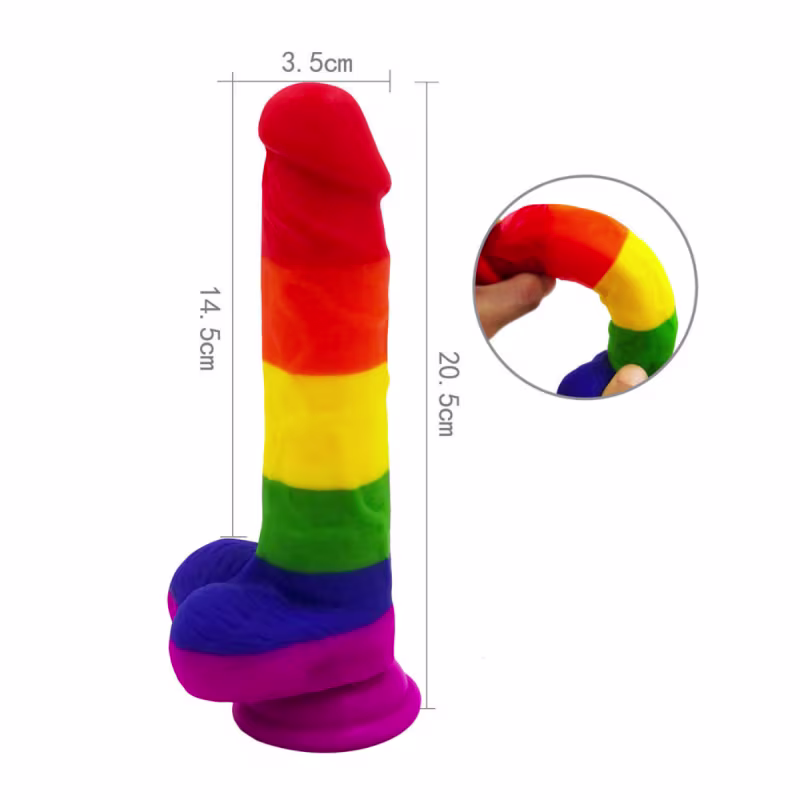 Dildo Sexy Import Gode NV Toys Arco-Íris, 330g.