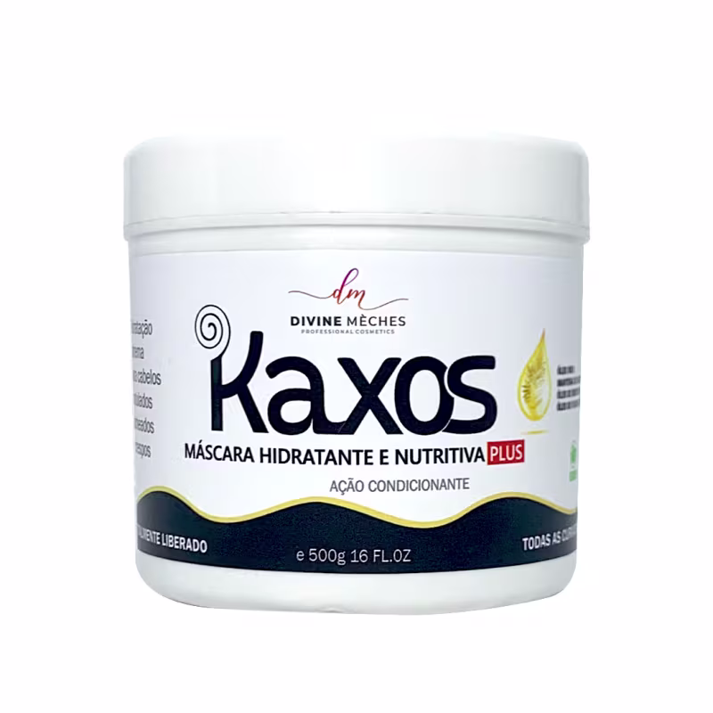 Máscara Capilar Divine Mèches Kaxos Hidratante e Nutritiva Plus, 500g.