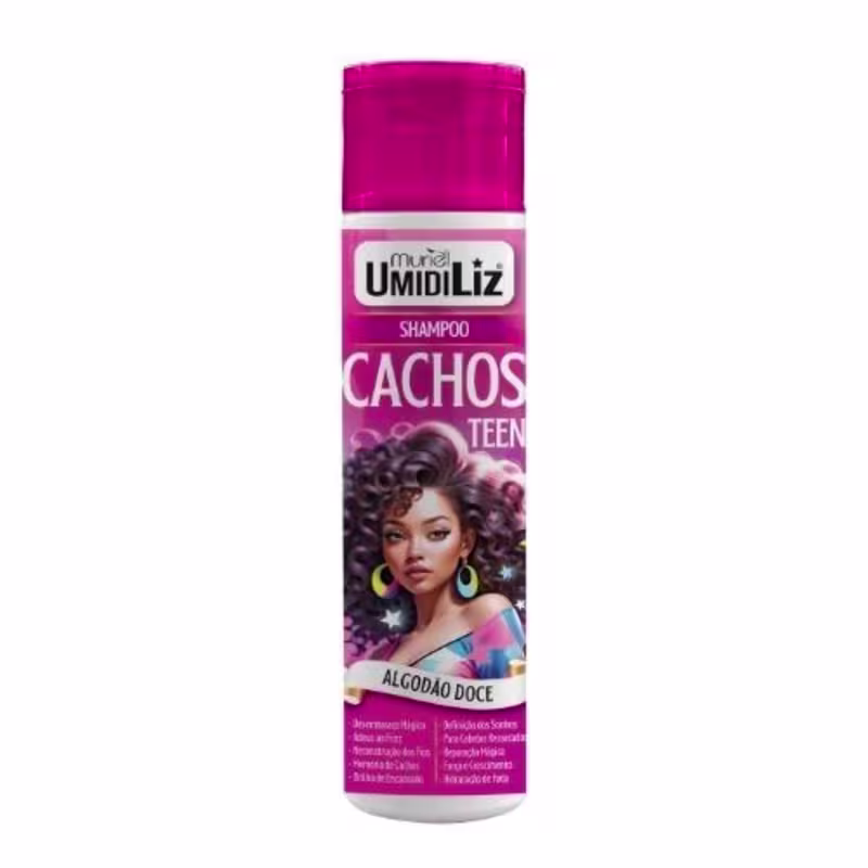 Shampoo Cachos Muriel Umidiliz Teen Algodão Doce 300ml
