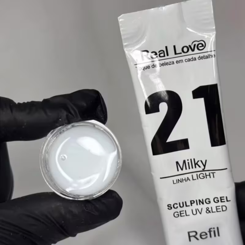 Gel Real Love 21 Renda Milky 30Ml Led Uv