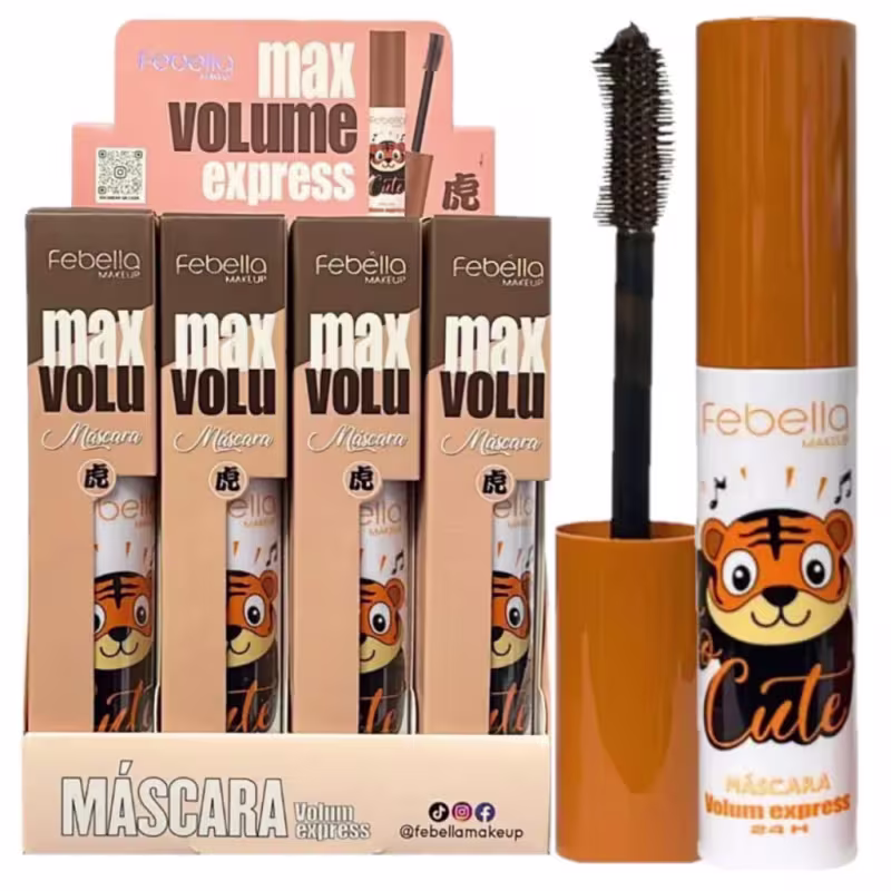 Mascara De Cilios Marrom Max Volume Express Vivai