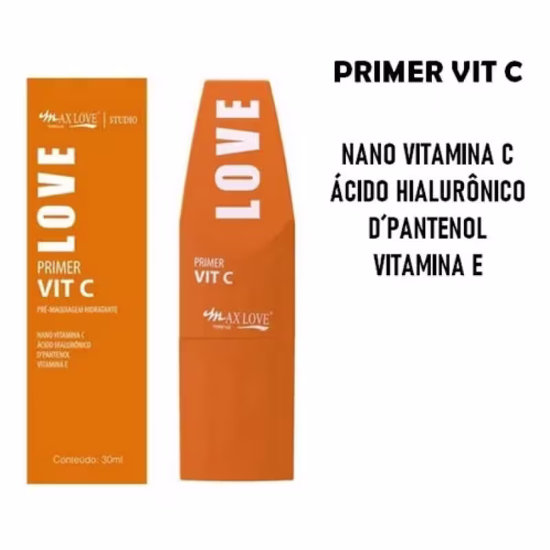Primer Facial Com Ácido Hialurônico-Vitamina-C - Max Love